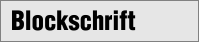 Blockschrift